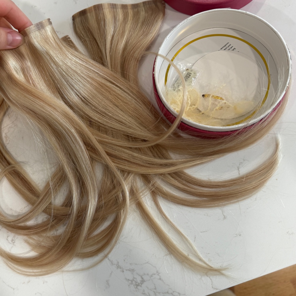 Luxy 12" Dimensional Beige Blonde Thinning Hair Fill-Ins (50g) - Picture 4 of 6